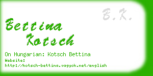 bettina kotsch business card